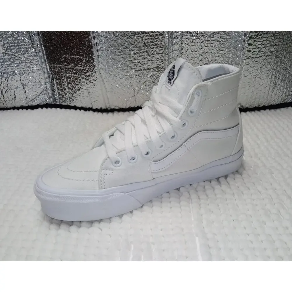 VANS Sk8-Hi Tapered High Top White Women Canvas Sneakers Skate Size M 5.5 W 7
